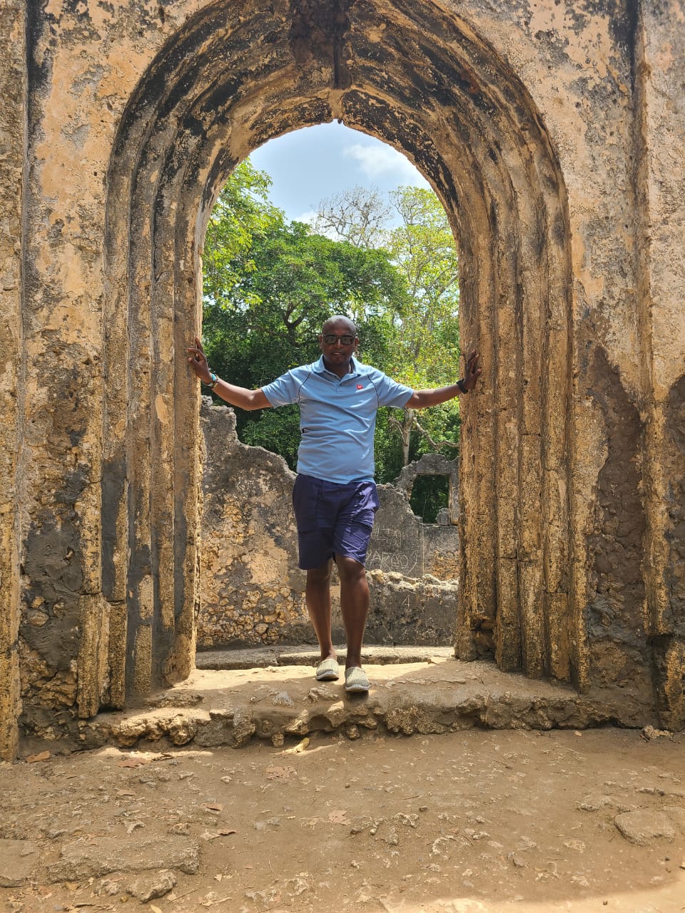 Traveler exploring a scenic location